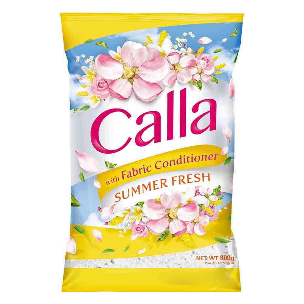 Calla Powder w/Fabric Conditioner Summer Fresh Yellow 800g