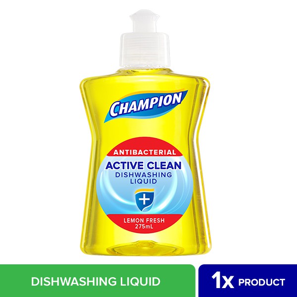 Champion Dishwashing Liquid Lemon 275mL Bottle