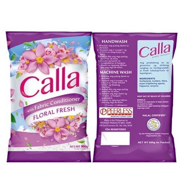 Calla Powder w/Fabric Conditioner Floral Fresh Violet 800g